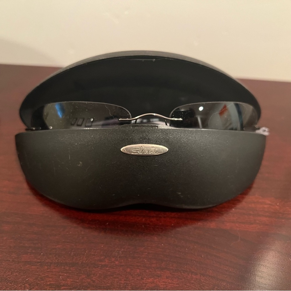 Silhouette Black Sunglasses with Case